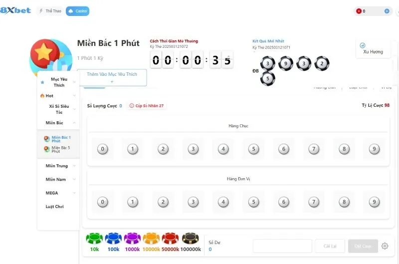 Chơi xổ số miền bắc tại 8xbet có gì thú vị?